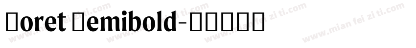 Moret Semibold字体转换